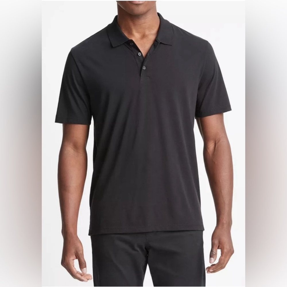 VINCE Pima Cotton Short-Sleeve Polo Shirt